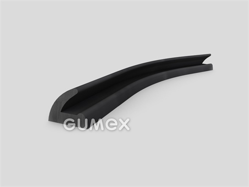 Gumový profil tvaru "L", 13x16/5mm, 60°ShA, EPDM, -40°C/+100°C, čierny